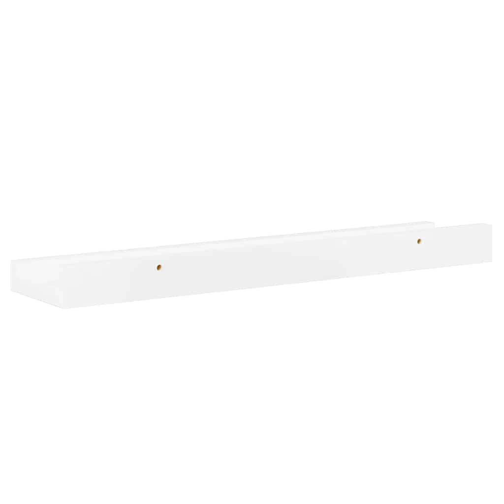 vidaXL Wall Shelves 2 pcs High Gloss White 40x9x3 cm