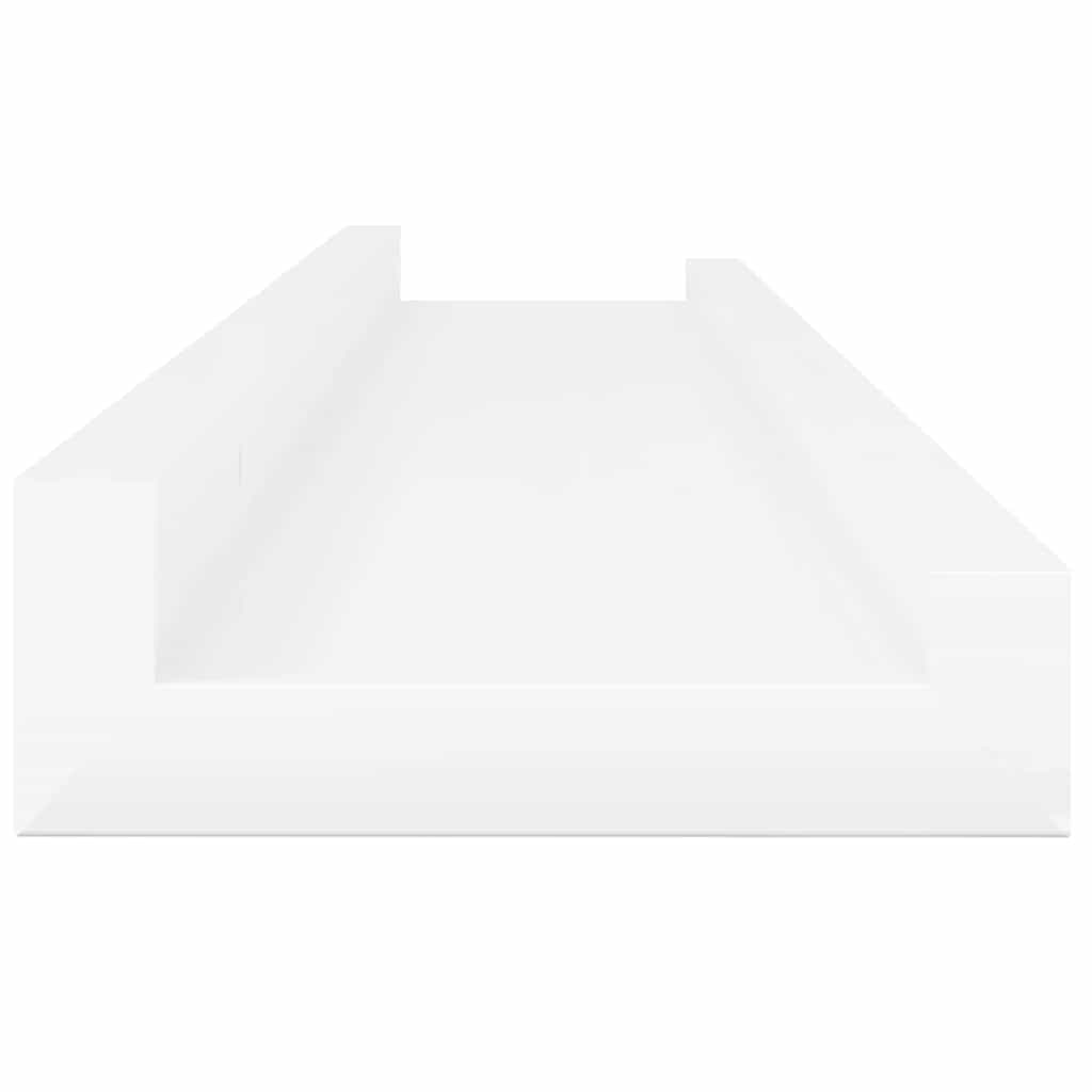 326649 vidaXL Wall Shelves 2 pcs High Gloss White 60x9x3 cm
