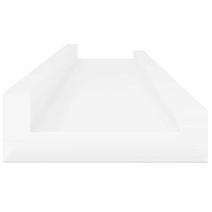 326649 vidaXL Wall Shelves 2 pcs High Gloss White 60x9x3 cm