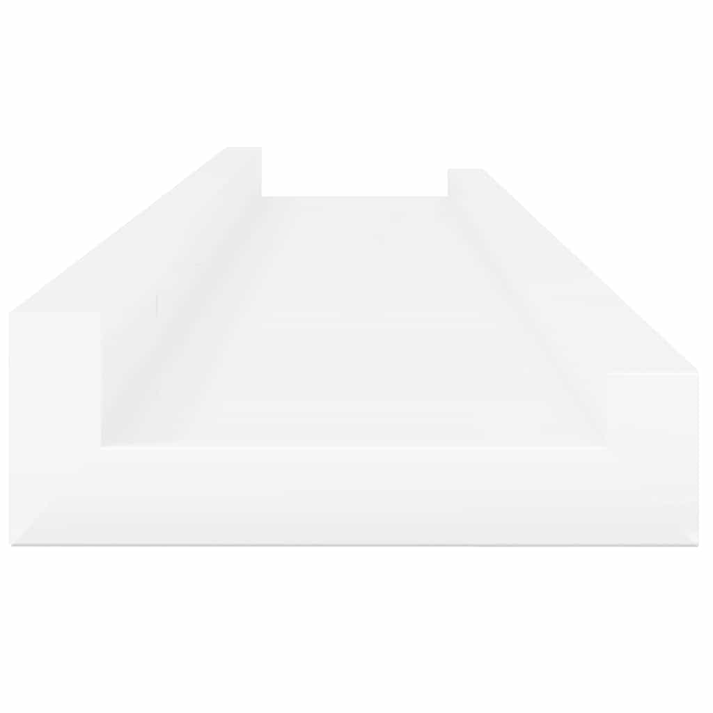 vidaXL Wall Shelves 2 pcs High Gloss White 60x9x3 cm