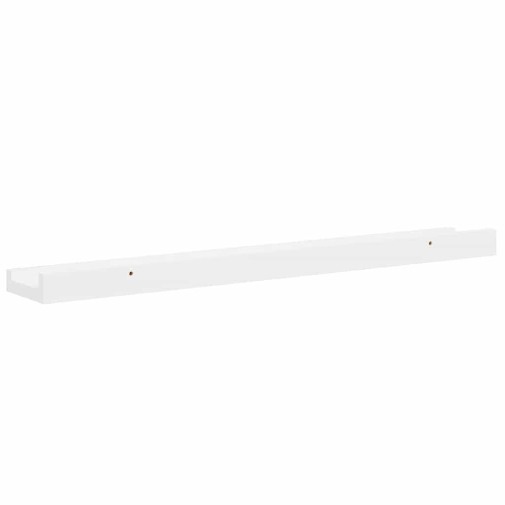 vidaXL Wall Shelves 2 pcs High Gloss White 60x9x3 cm