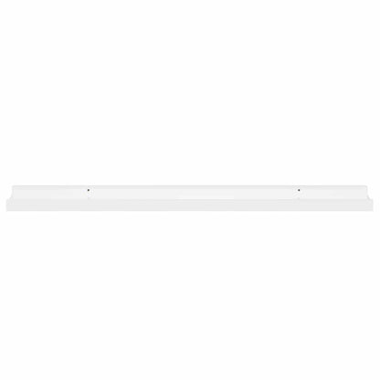 vidaXL Wall Shelves 2 pcs High Gloss White 80x9x3 cm