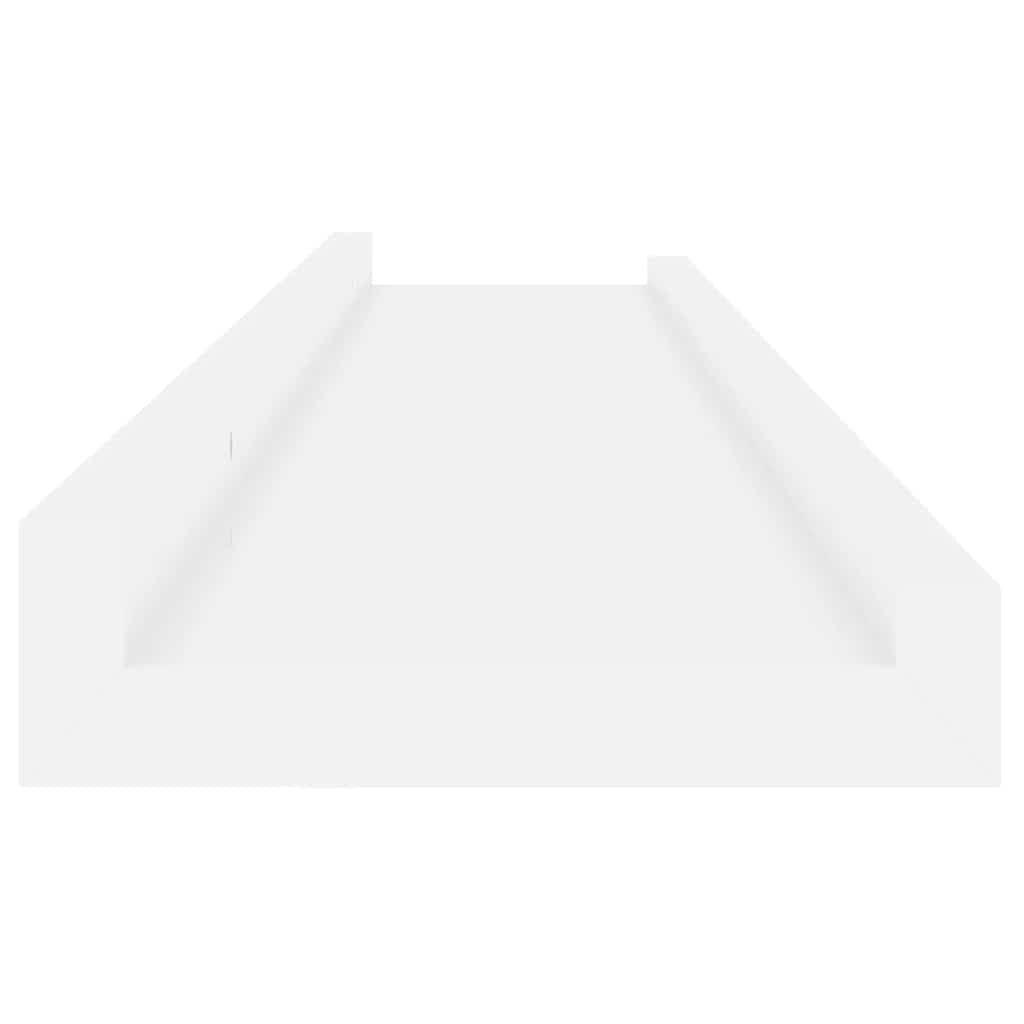 vidaXL Wall Shelves 2 pcs High Gloss White 80x9x3 cm