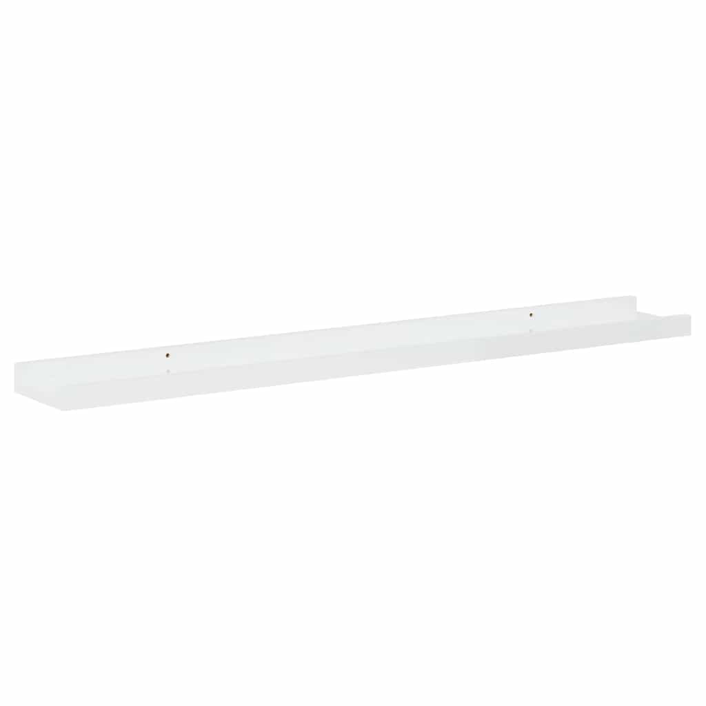 vidaXL Wall Shelves 2 pcs High Gloss White 80x9x3 cm