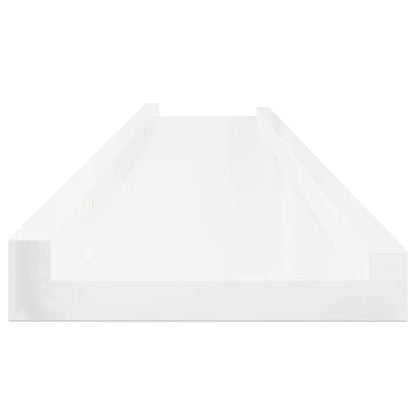 vidaXL Wall Shelves 2 pcs High Gloss White 100x9x3 cm