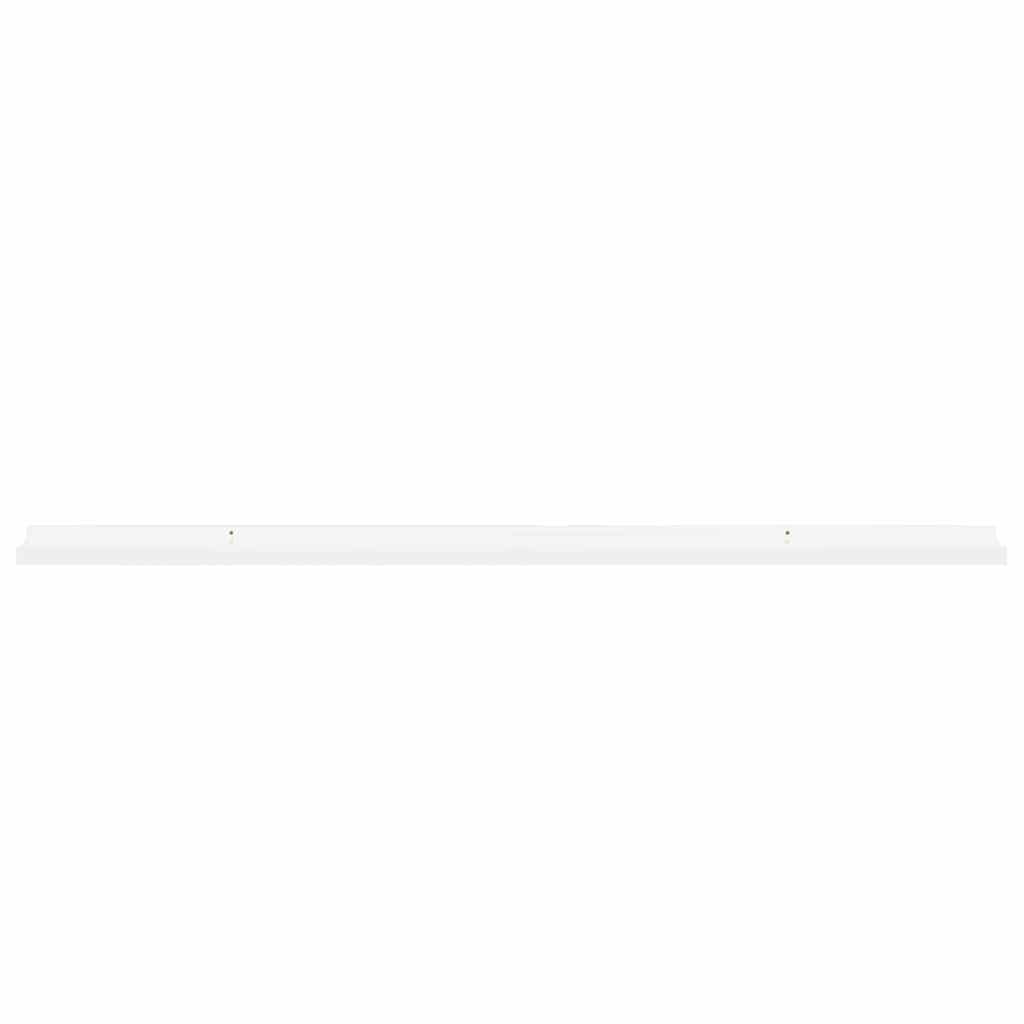 vidaXL Wall Shelves 2 pcs High Gloss White 115x9x3 cm