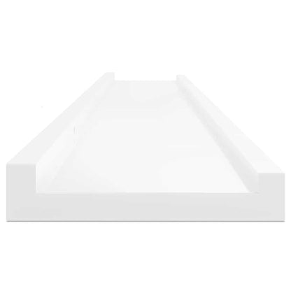 vidaXL Wall Shelves 2 pcs High Gloss White 115x9x3 cm