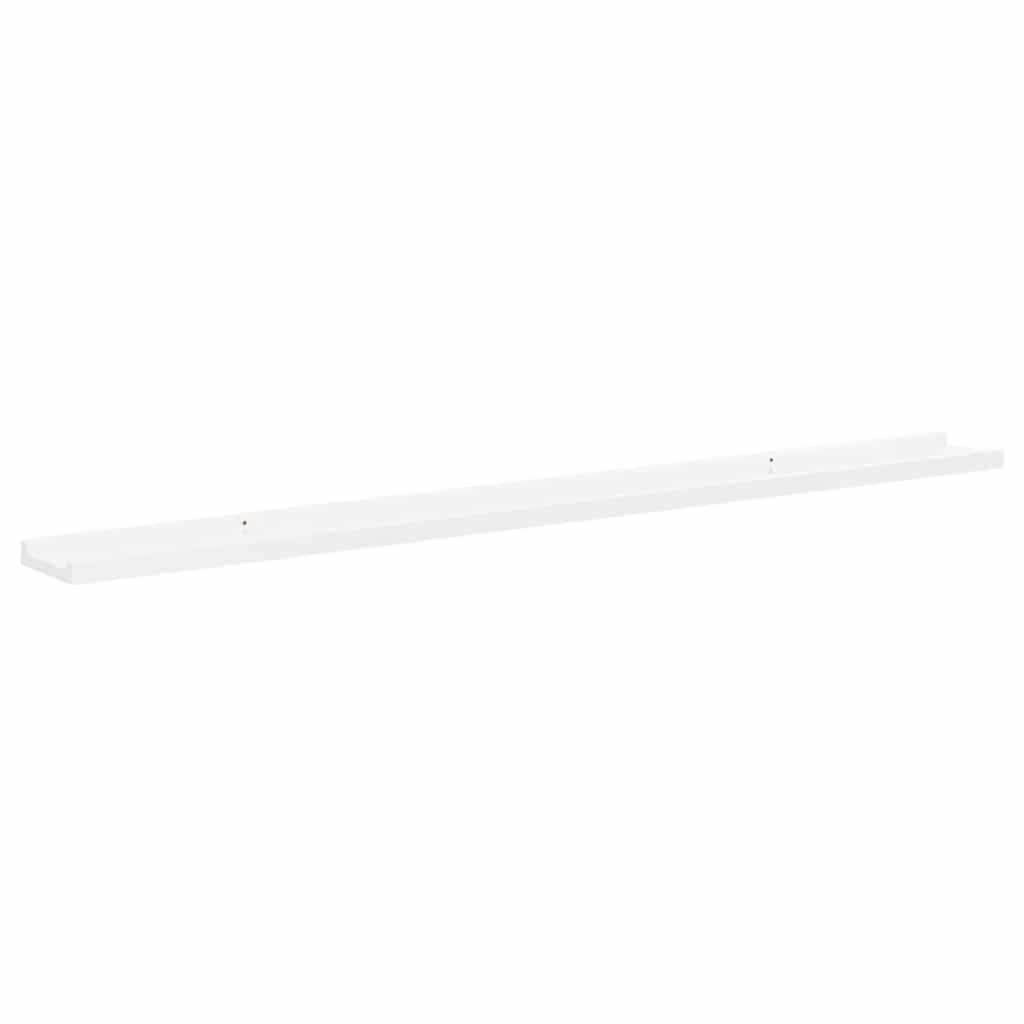 vidaXL Wall Shelves 2 pcs High Gloss White 115x9x3 cm