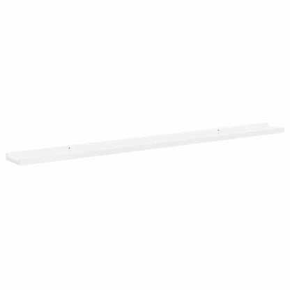 vidaXL Wall Shelves 2 pcs High Gloss White 115x9x3 cm
