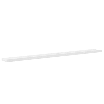 vidaXL Wall Shelves 2 pcs High Gloss White 115x9x3 cm