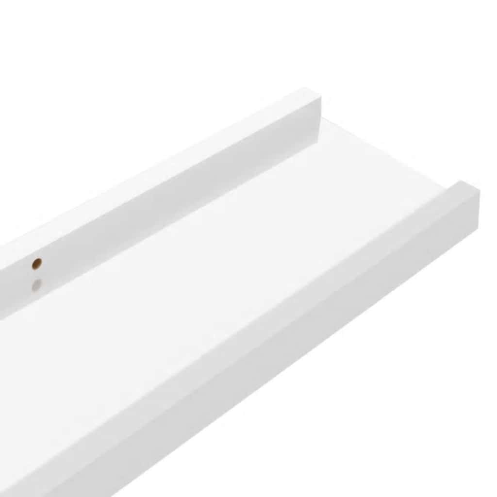 vidaXL Wall Shelves 4 pcs High Gloss White 80x9x3 cm