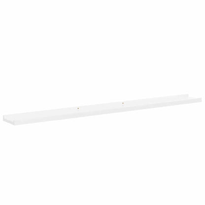 vidaXL Wall Shelves 4 pcs High Gloss White 100x9x3 cm