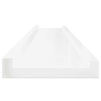 vidaXL Wall Shelves 4 pcs High Gloss White 100x9x3 cm