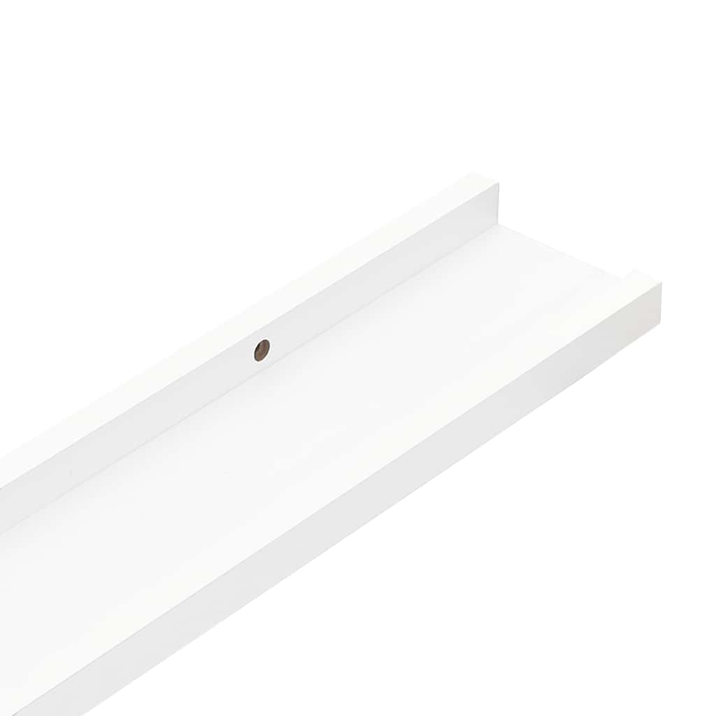 vidaXL Wall Shelves 2 pcs White 100x9x3 cm