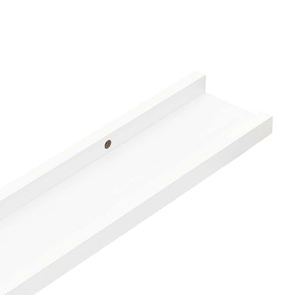 vidaXL Wall Shelves 2 pcs White 100x9x3 cm