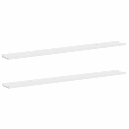 vidaXL Wall Shelves 2 pcs White 115x9x3 cm