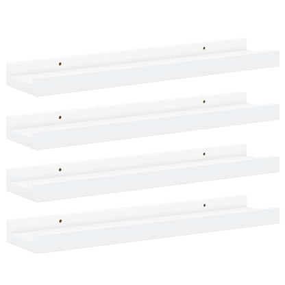 vidaXL Wall Shelves 4 pcs White 40x9x3 cm