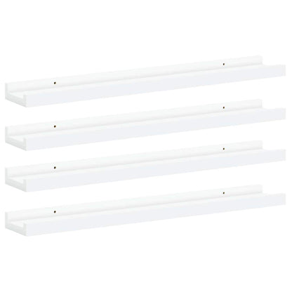 326661 vidaXL Wall Shelves 4 pcs White 60x9x3 cm