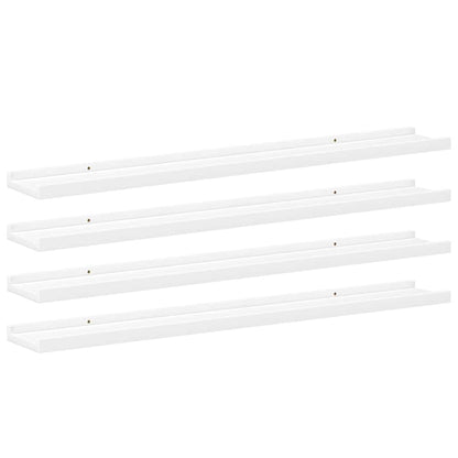 326662 vidaXL Wall Shelves 4 pcs White 80x9x3 cm