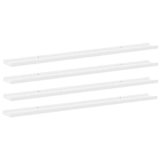 326664 vidaXL Wall Shelves 4 pcs White 115x9x3 cm