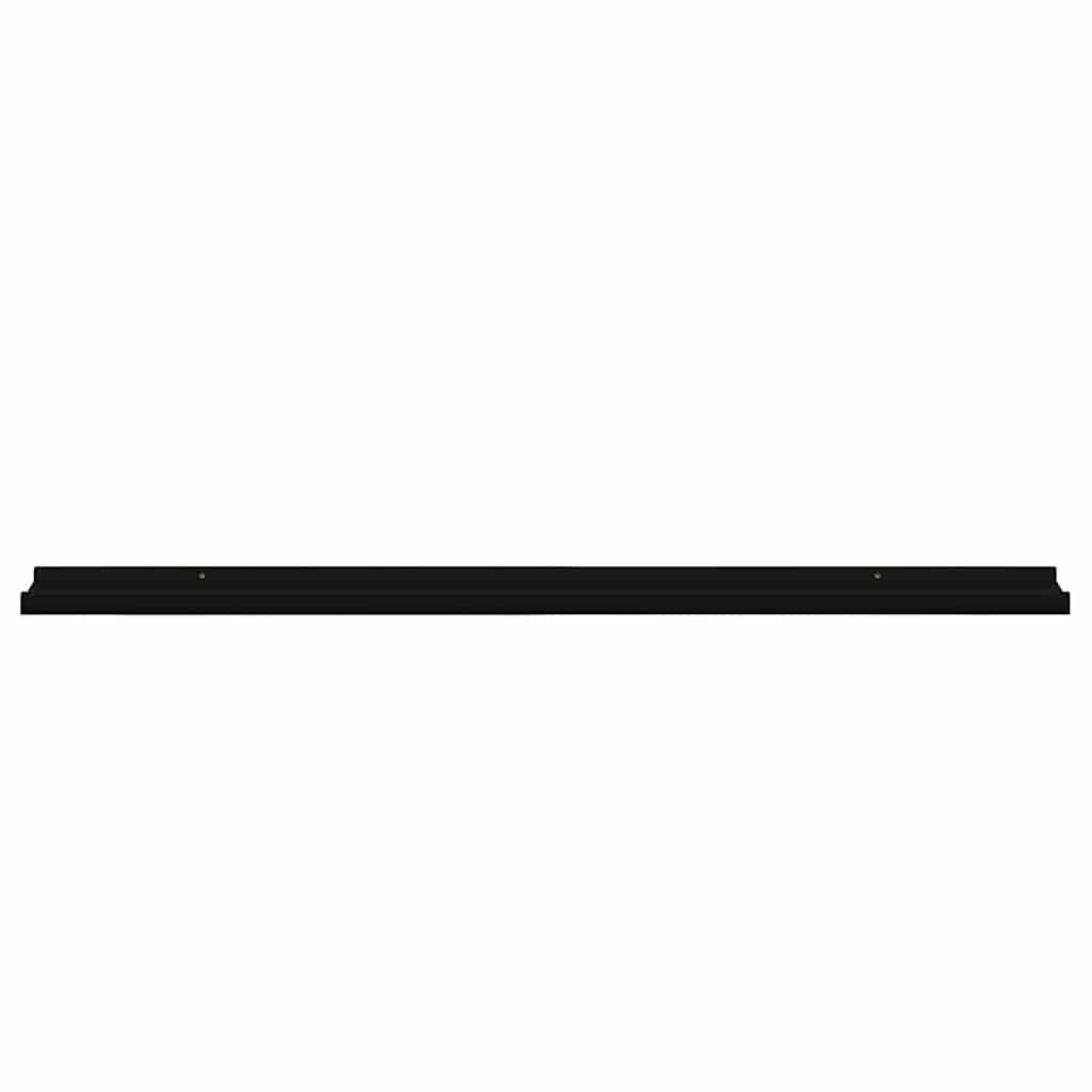 vidaXL Wall Shelves 2 pcs Black 100x9x3 cm