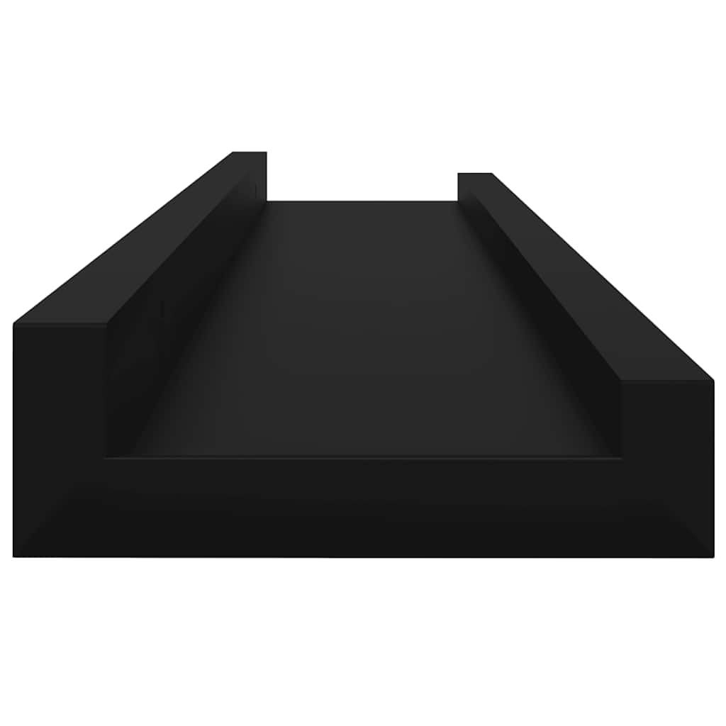 vidaXL Wall Shelves 4 pcs Black 60x9x3 cm