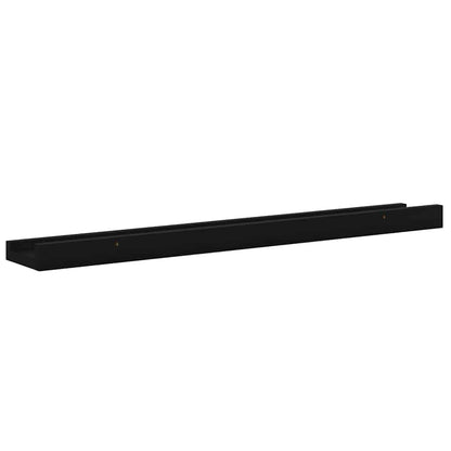 vidaXL Wall Shelves 4 pcs Black 60x9x3 cm