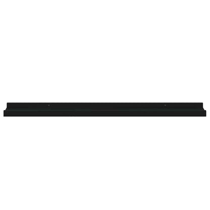 vidaXL Wall Shelves 4 pcs Black 80x9x3 cm