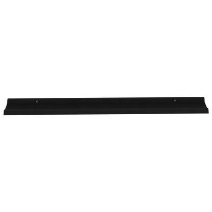 vidaXL Wall Shelves 4 pcs Black 115x9x3 cm