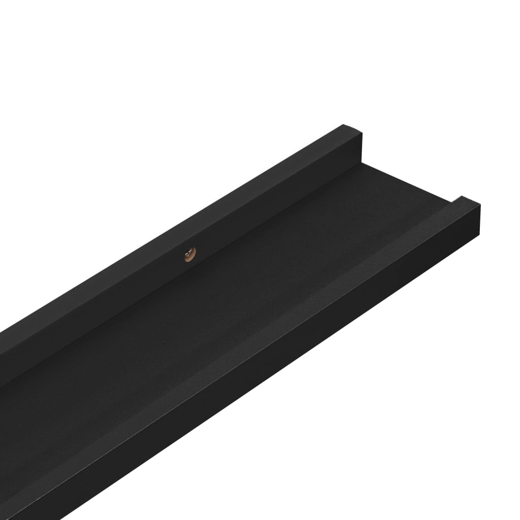vidaXL Wall Shelves 4 pcs Black 115x9x3 cm