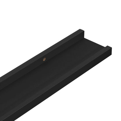 vidaXL Wall Shelves 4 pcs Black 115x9x3 cm