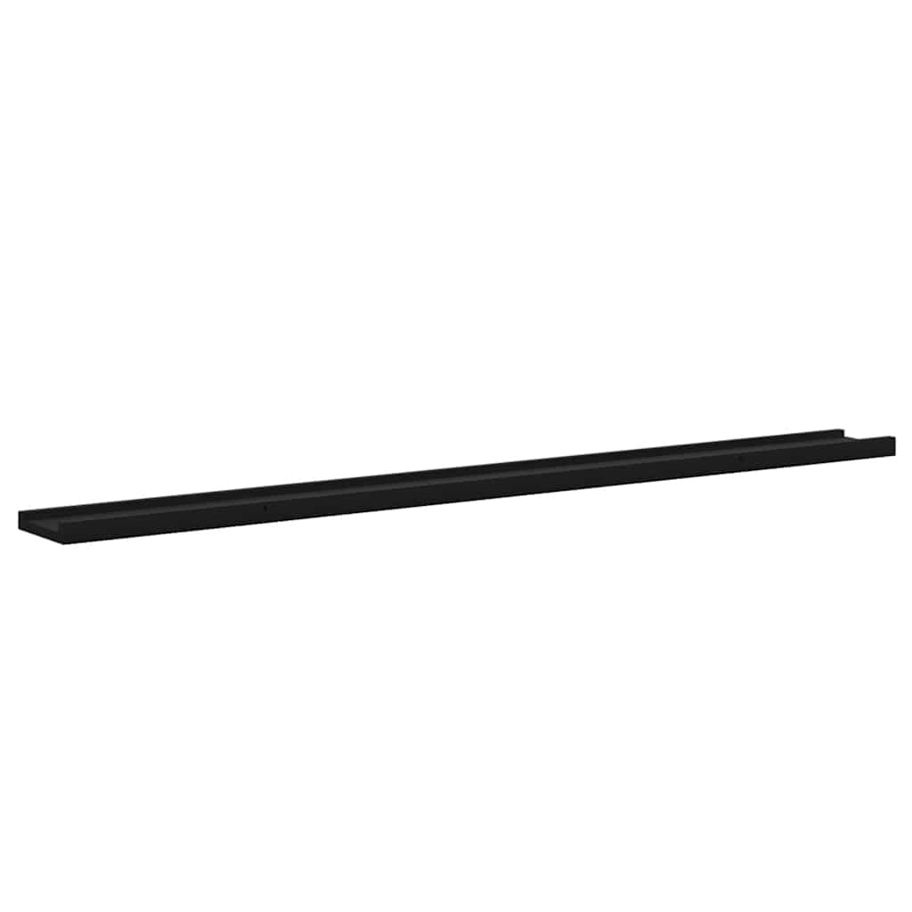 vidaXL Wall Shelves 4 pcs Black 115x9x3 cm