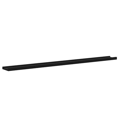 vidaXL Wall Shelves 4 pcs Black 115x9x3 cm