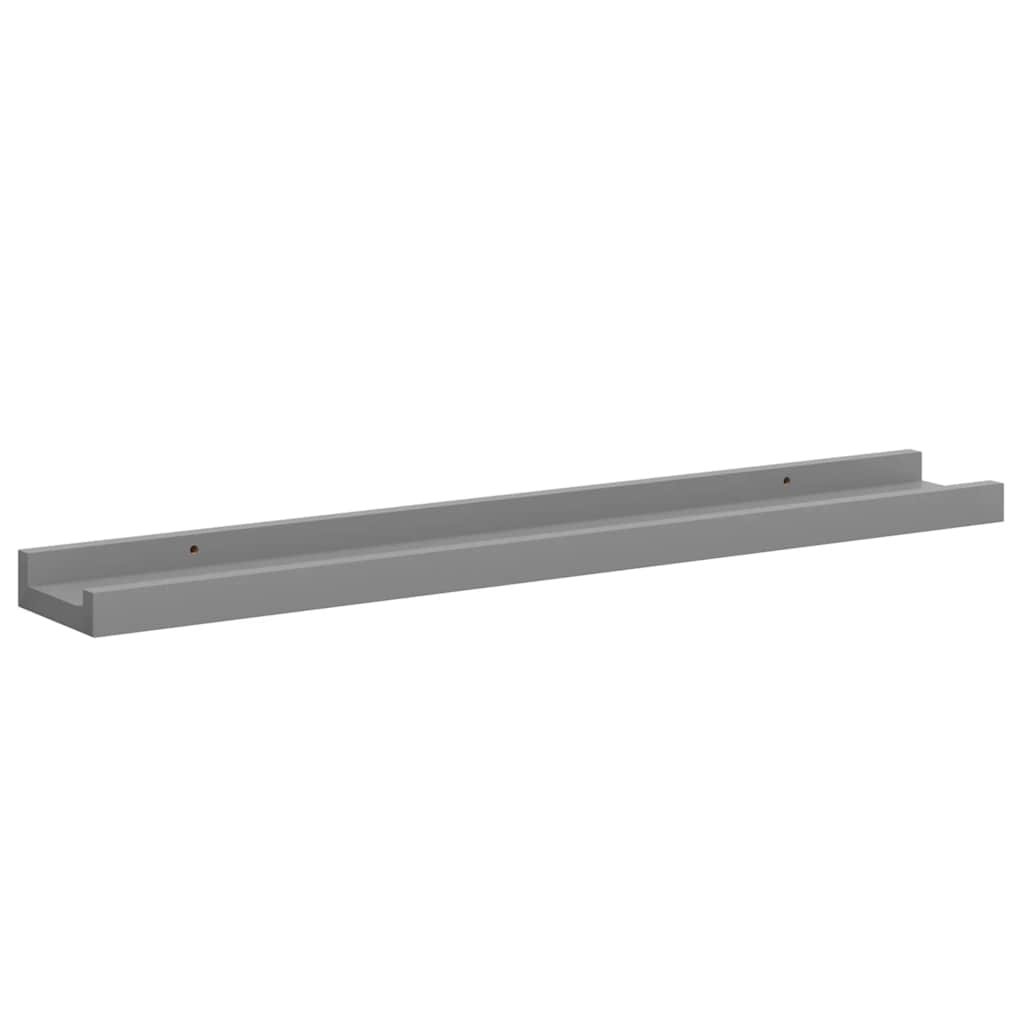 vidaXL Wall Shelves 4 pcs Grey 60x9x3 cm