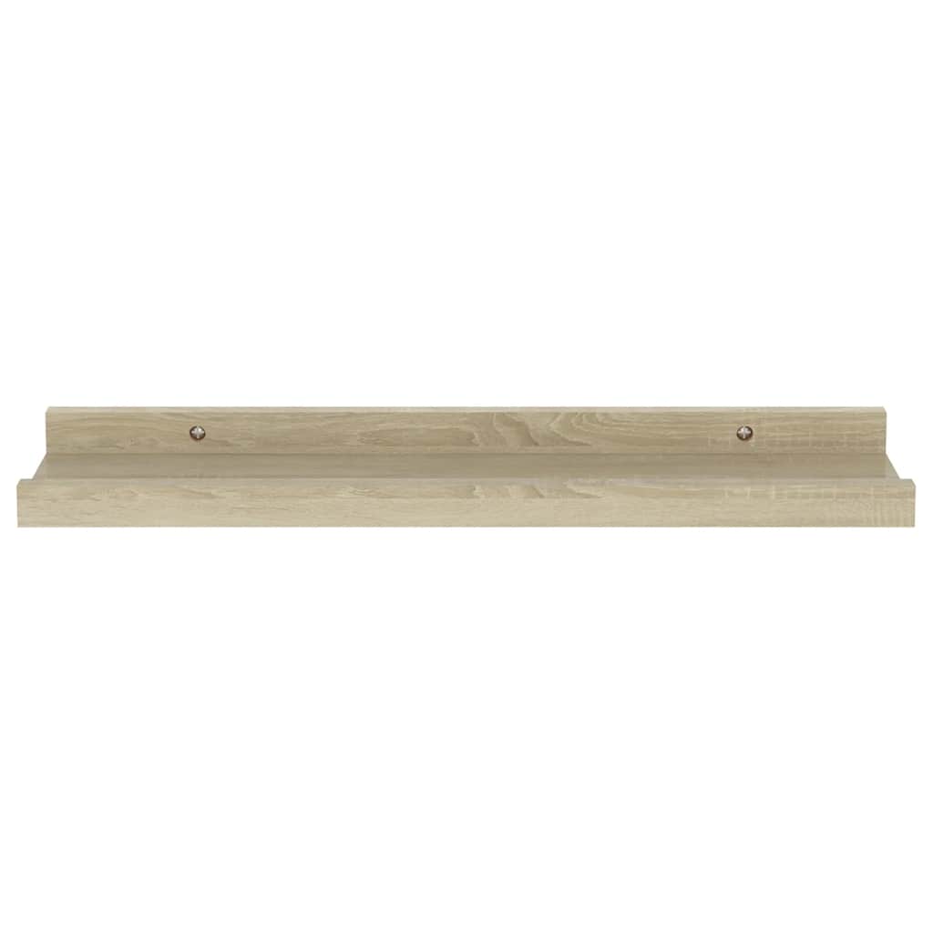 vidaXL Wall Shelves 2 pcs Sonoma Oak 40x9x3 cm