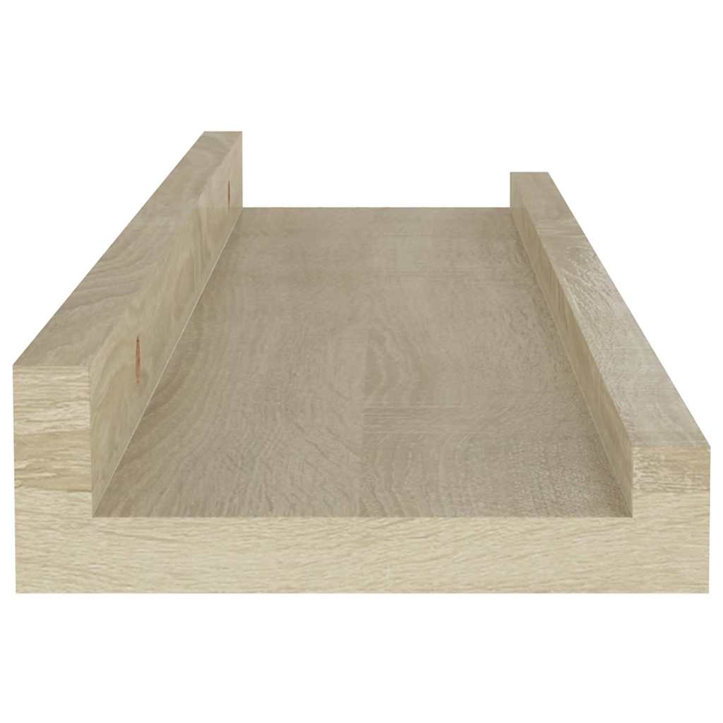 vidaXL Wall Shelves 2 pcs Sonoma Oak 40x9x3 cm