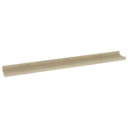 vidaXL Wall Shelves 2 pcs Sonoma Oak 80x9x3 cm