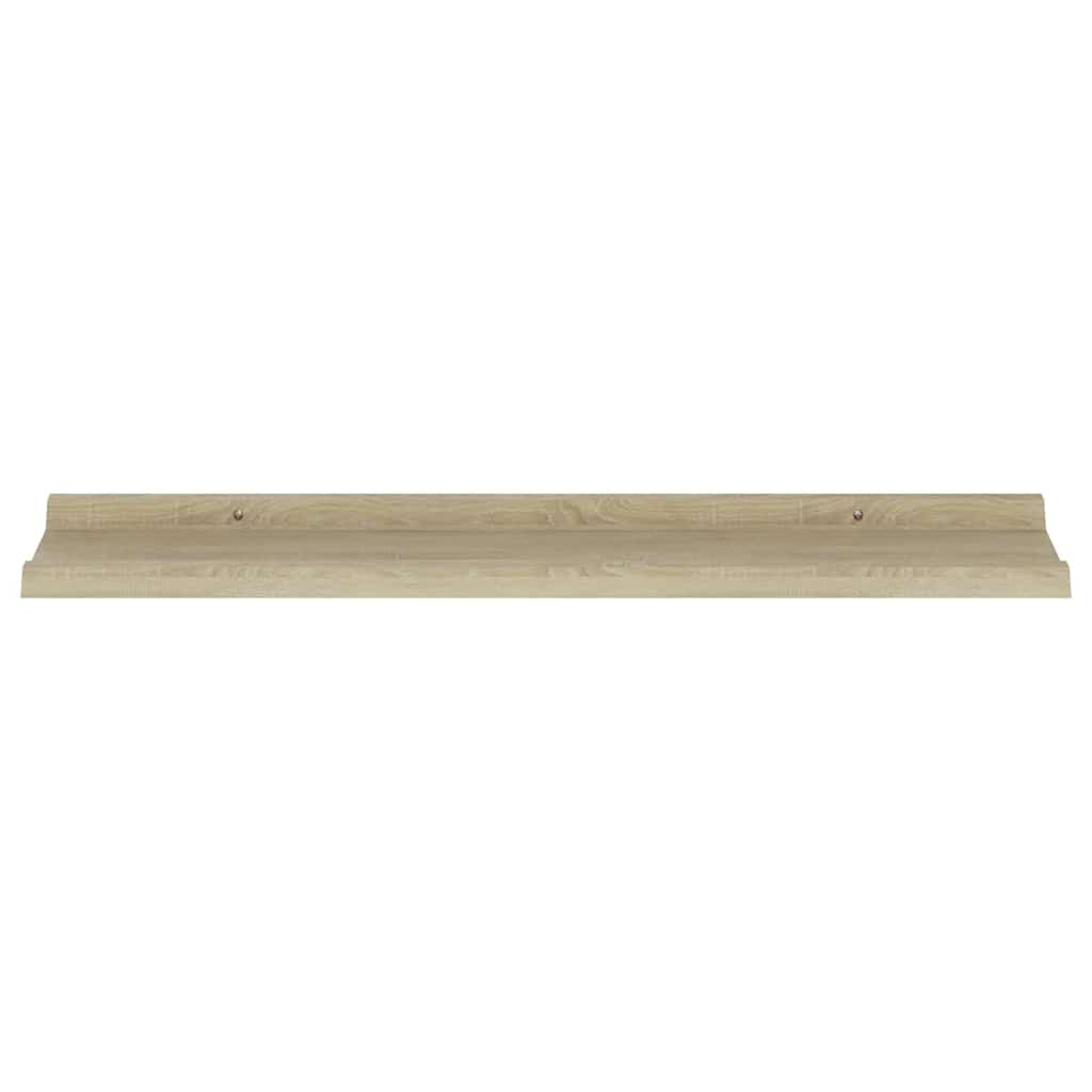 vidaXL Wall Shelves 2 pcs Sonoma Oak 80x9x3 cm