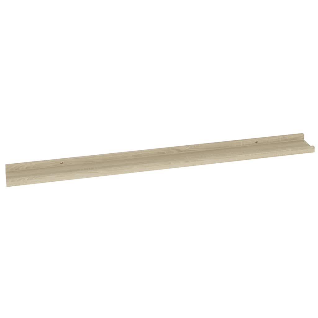 vidaXL Wall Shelves 2 pcs Sonoma Oak 100x9x3 cm