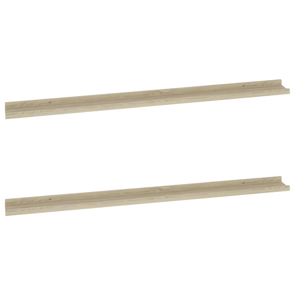 vidaXL Wall Shelves 2 pcs Sonoma Oak 115x9x3 cm