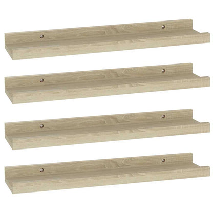 vidaXL Wall Shelves 4 pcs Sonoma Oak 40x9x3 cm