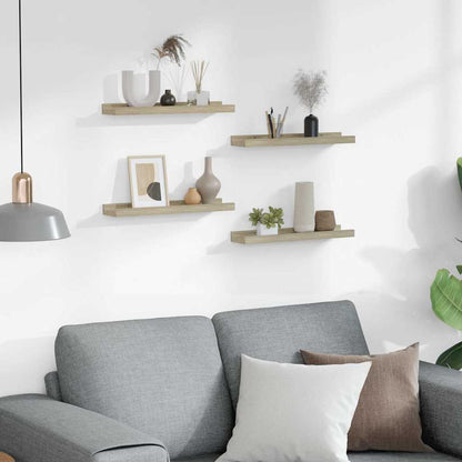vidaXL Wall Shelves 4 pcs Sonoma Oak 40x9x3 cm