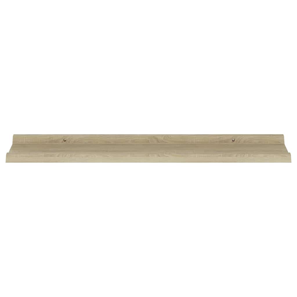 326686 vidaXL Wall Shelves 4 pcs Sonoma Oak 80x9x3 cm