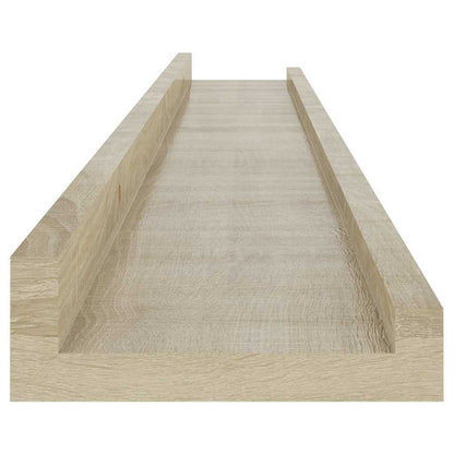 326686 vidaXL Wall Shelves 4 pcs Sonoma Oak 80x9x3 cm