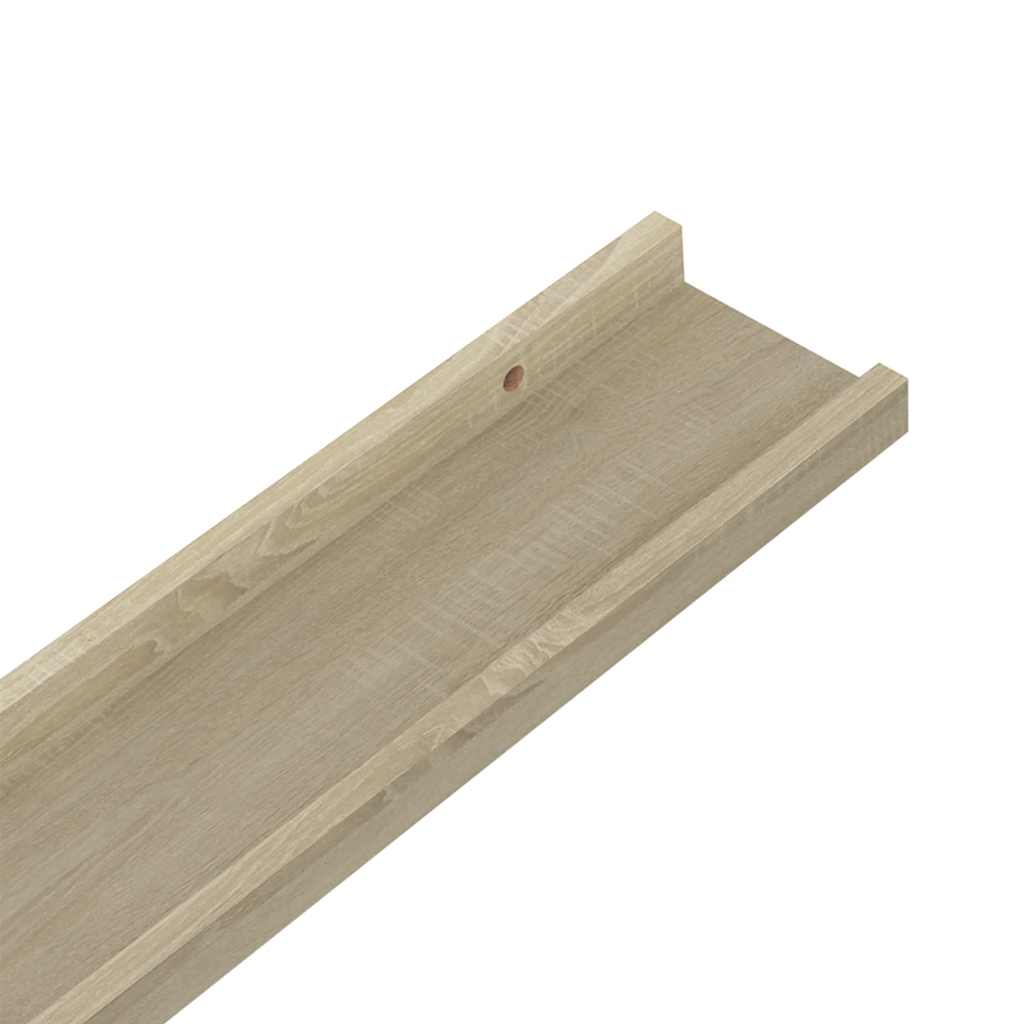 vidaXL Wall Shelves 4 pcs Sonoma Oak 100x9x3 cm