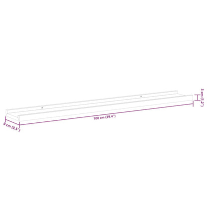 vidaXL Wall Shelves 4 pcs Sonoma Oak 100x9x3 cm