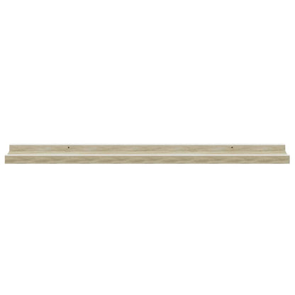 vidaXL Wall Shelves 2 pcs White and Sonoma Oak 80x9x3 cm