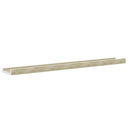 vidaXL Wall Shelves 2 pcs White and Sonoma Oak 80x9x3 cm
