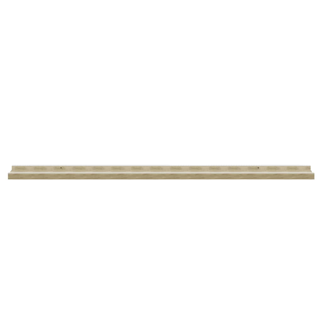 vidaXL Wall Shelves 2 pcs White and Sonoma Oak 100x9x3 cm