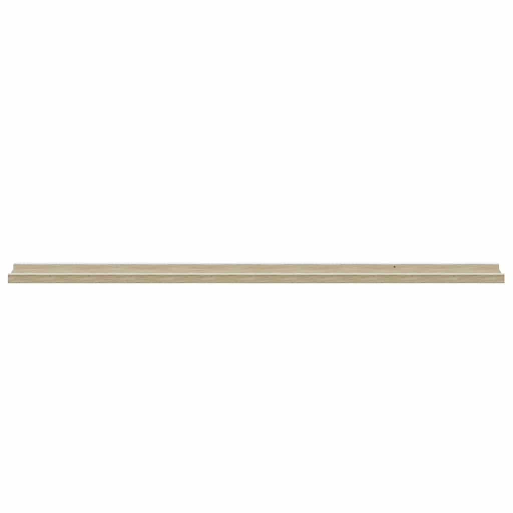 vidaXL Wall Shelves 2 pcs White and Sonoma Oak 115x9x3 cm